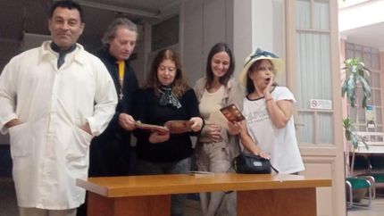 En plena actuación.