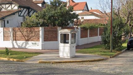 La garita de seguridad donde trabajaba el hombre fallecido. La garita de seguridad donde trabajaba el hombre fallecido.
