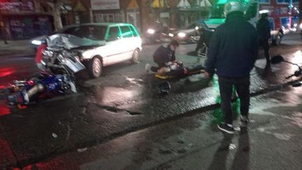 Momentos después de la colisión. Momentos después de la colisión.