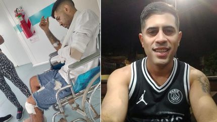 El joven espera ser operado a raíz de las heridas del choque.