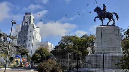 Es imponente: la altura total de la obra es de 11 metros.