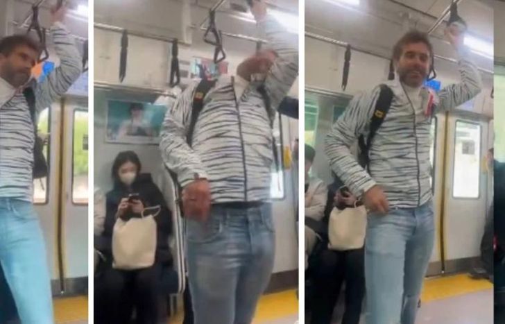 Nicolás Cabré se llevó una lluvia de críticas por una broma pesada en el tren en Japón.