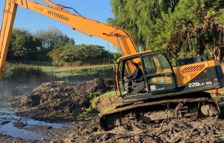 Finalizaron los trabajos en el cauce del Arroyo Galíndez situado en Finky.