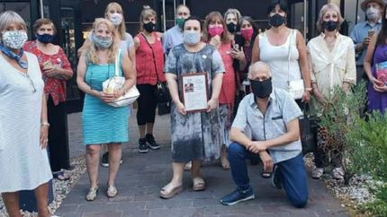 En uno de los encuentros de los socios en pandemia.