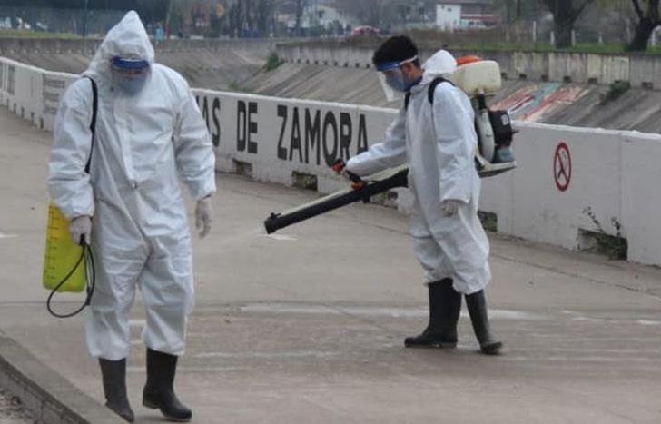 Extienden a los parques los operativos de desinfección.