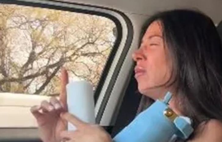 La China, en pleno trabajo de parto.