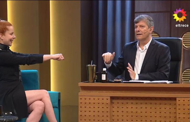 Agustina Kämpfer con Mario Pergolini.