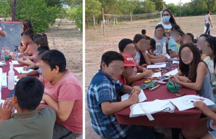 Todo lo juntado ira a las escuelas para los cientos de chicos que asisten durante todo el año.
