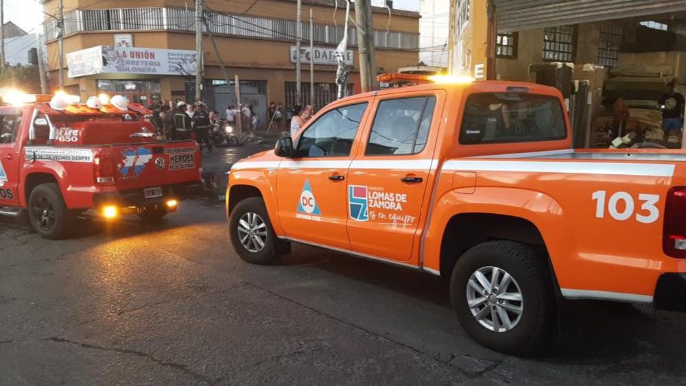 Participó del operativo Defensa Civil de Lomas.