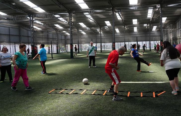 Clase de educación física del Centro de Día.
