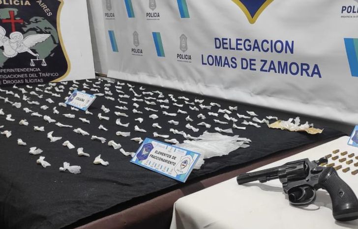 Elementos incautados en el allanamiento al búnker de drogas.