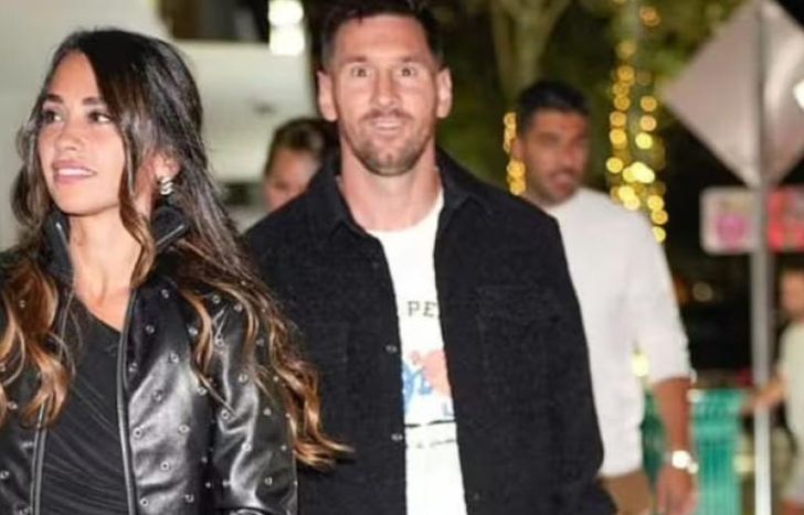 Antonela Rocuzzo y Lionel Messi.