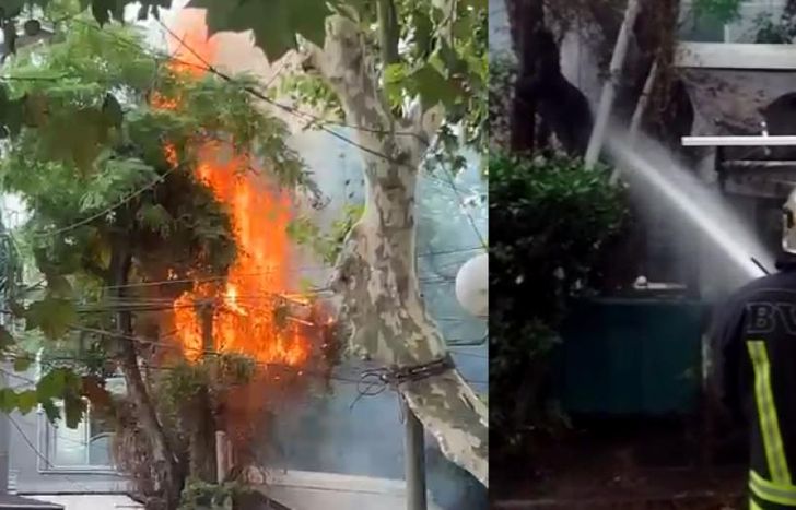 El incendio ocurrió en una zona de locales gastronómicos.