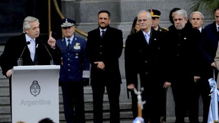 Alberto Fernández habló por el Día de la Bandera.