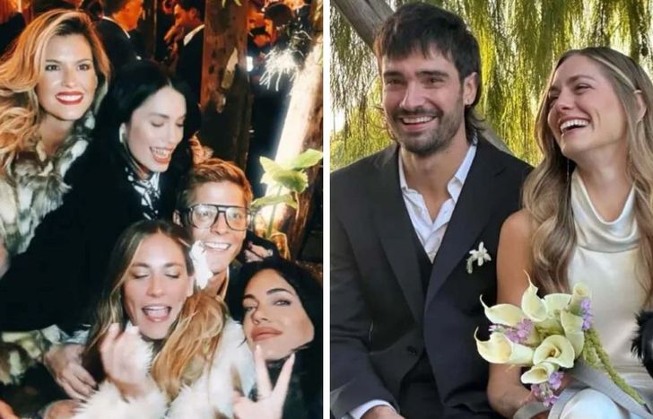 Los ex Casi Ángeles con Rocío Igarzábal.&nbsp;