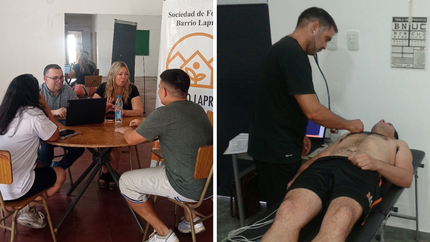 Los vecinos tienen tiempo de sacar un turno para acceder al servicio en el Barrio Laprida de Lomas.