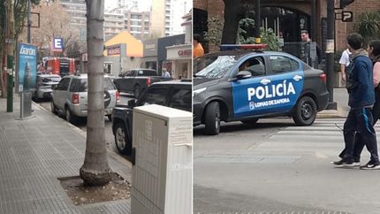 Bomberos y Policía en el lugar del hecho.