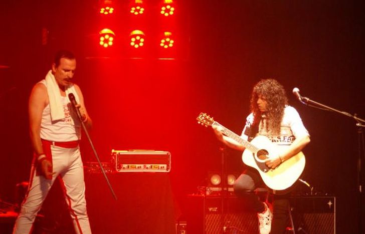 La banda, en vivo.
