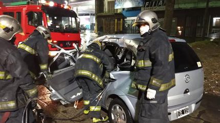 Participaron dos dotaciones de bomberos en el lugar