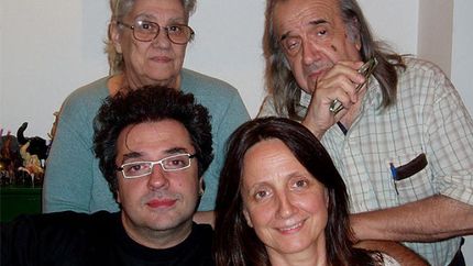 La familia Vitale: Lito, Liliana y sus padres.