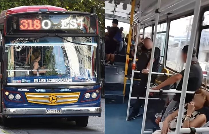 El conflicto se desató a bordo del 318.