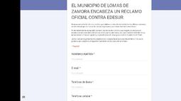 MEDIANTE EL FORMULARIO ONLINE, LOS VECINOS PUEDEN SUMARSE “PARA HACER FUERZA” Y RECLAMAR.