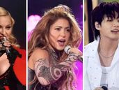 Madonna, Shakira y BTS. Madonna, Shakira y BTS.