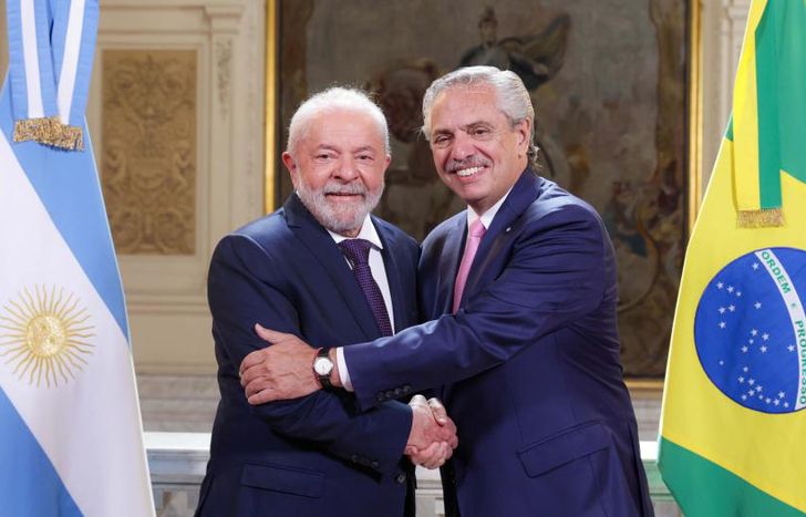 Alberto y Lula, en Casa Rosada.