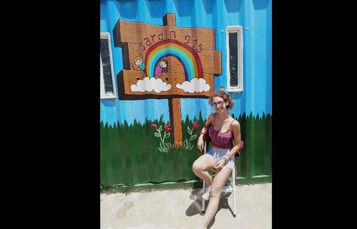 Durante el trabajo en el Jardín de Korn.