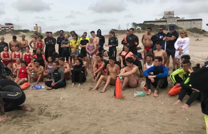 Este año hubo prácticas a mar abierto en San Clemente.