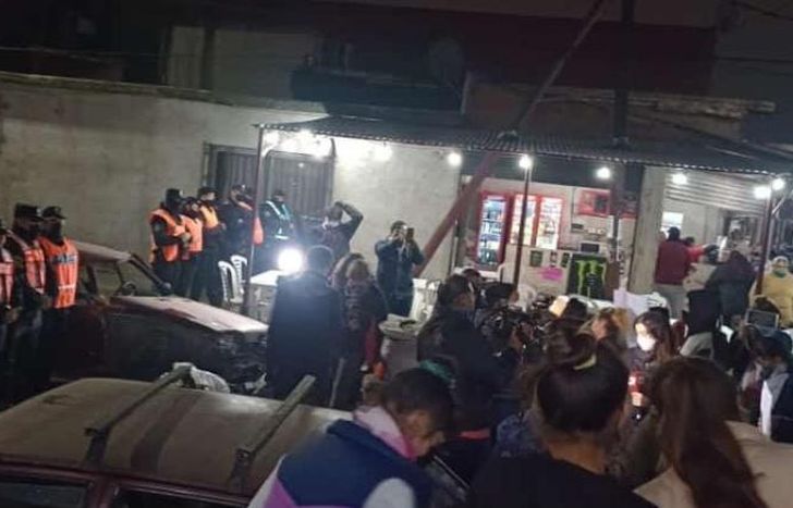 Ayer en la minifestación.