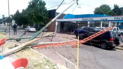 Los destrozos en Temperley.