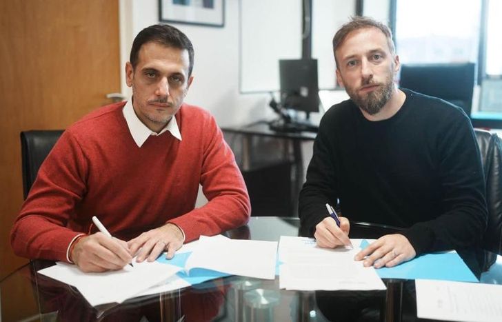 Federico Otermín y Julián Álvarez, intente de Lanús, firmaron un convenio de colaboración en materia de seguridad.