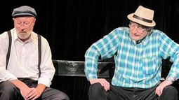 Los actores en escena.