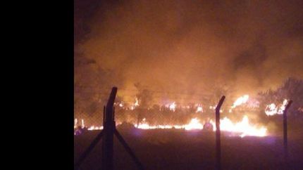 los bomberos de lomas y echeverria colaboraron en el incendio originado en ezeiza