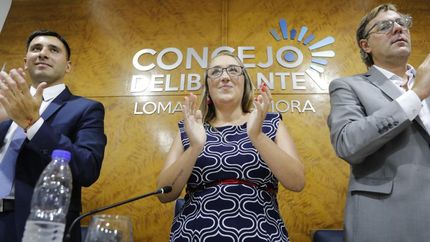 Marina Lesci, en la apertura de sesiones del Concejo Deliberante de Lomas.