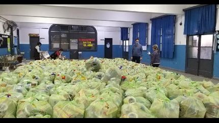 finalizo la primera etapa de entrega de bolsones de comida en las escuelas