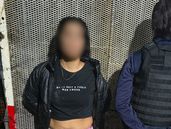 La joven detenida por la Policía.