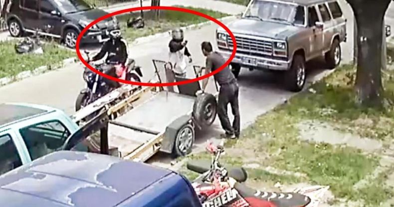 Captura del video del intento de homicidio de Leonardo Micheli.