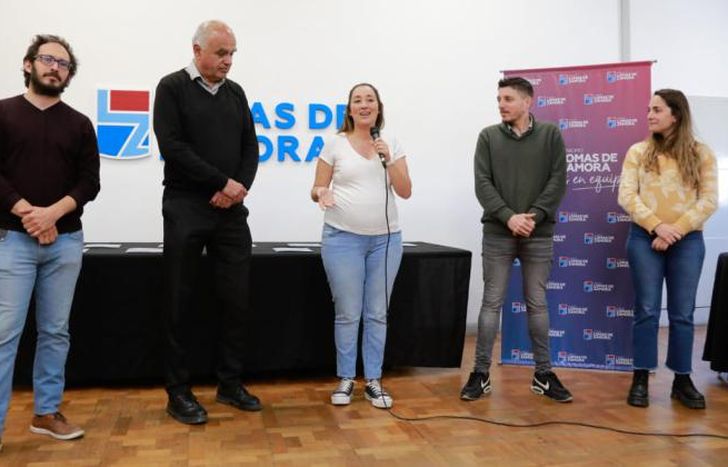 Marina Lesci encabezó la presentación de Argentina Construye Solidaria en Lomas.