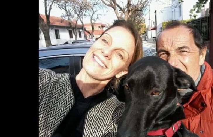 Con la periodista Nequi Galotti.