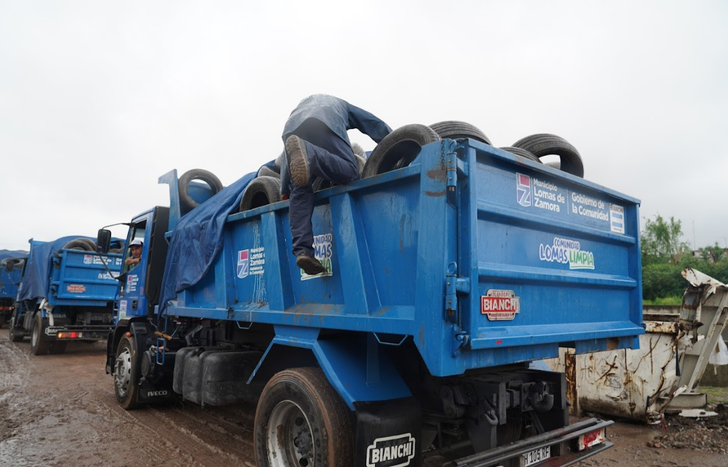 Lomas: recuperan 40 neumáticos por semana y los ingresan al circuito de reciclado.