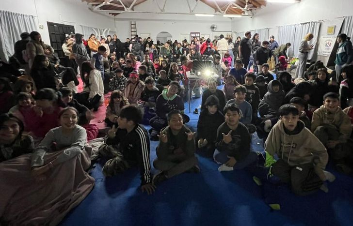 Más de 80 chicos durante la primera función y mañana se repite la jornada.