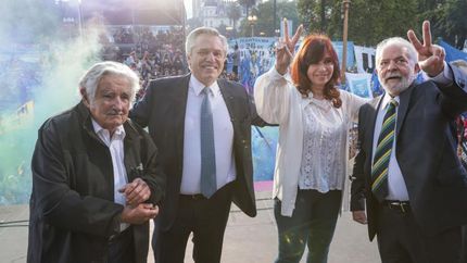 Con Lula y Mujica.