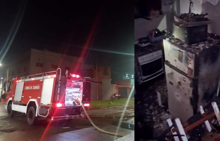 Los Bomberos de Lomas trabajaron durante casi dos horas.
