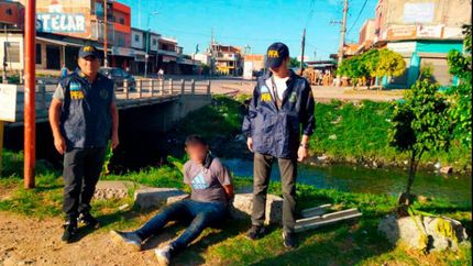 El hombre quiso escaparse tirándose al arroyo y no lo logró.