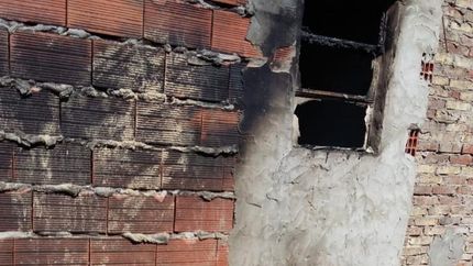 La casa quedó destruida casi en su totalidad.