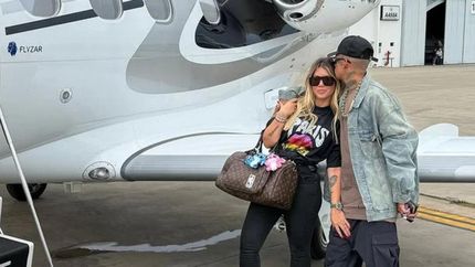 Wanda Nara y L-Gante, en Paraguay.