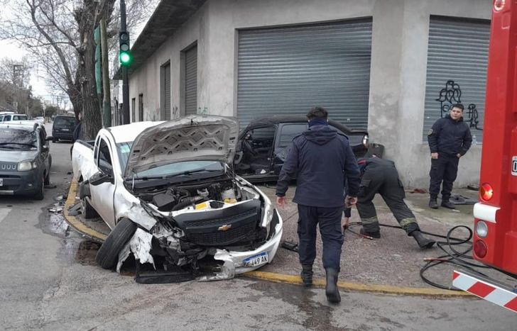Así quedaron los vehículos tras el choque.