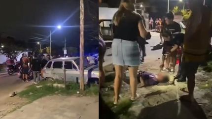 Los vecinos se acercaron para asistir a las víctimas.